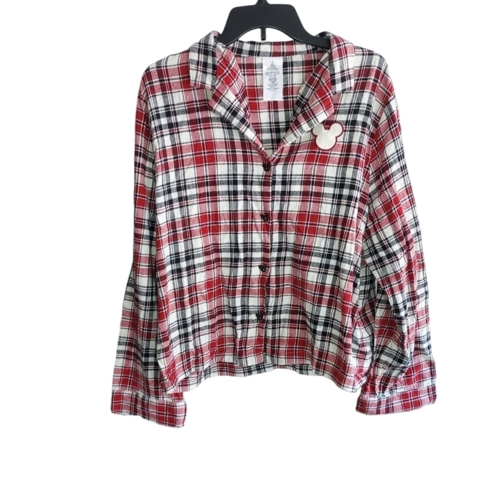 Disney mickey flannel pj top only